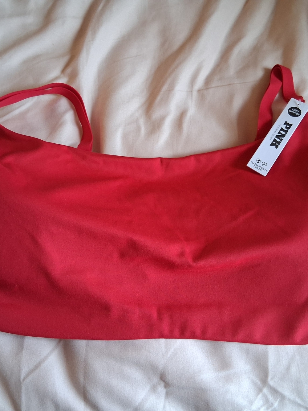 PINK Victoria's Secret Red Wireless Bralette - Smooth Everyday Comfort